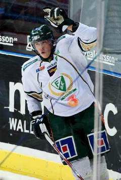 Martin Sevc, Färjestad, gör 1-2, jubel