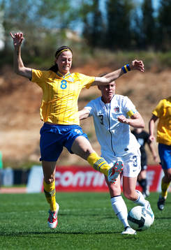 Lotta Schelin, Sverige, Christine Rampone, USA