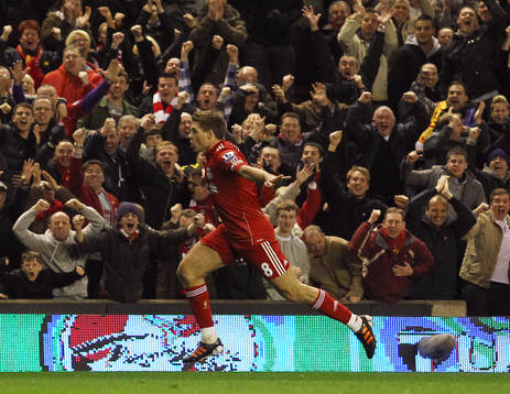 Steven Gerrard, Liverpool (Jubel)