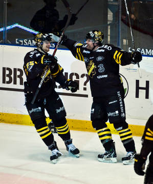 Johannes Salmonsson och Kent McDonell, AIK, jubel