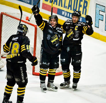 Oscar Steen och Dick Tärnström, AIK, jubel