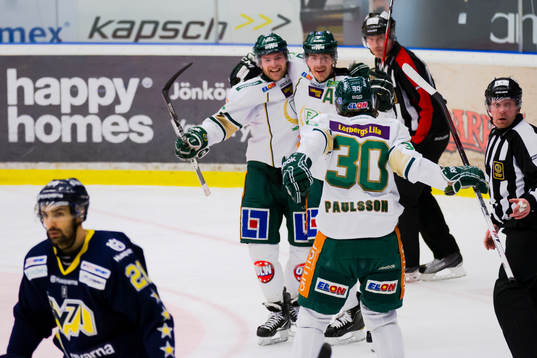 Jubel i Färjestad. Daniel Rahimi, HV71 depp