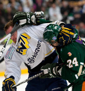 Jonas Frögren, Färjestad och Jesse Joensuu, HV71, bråk,