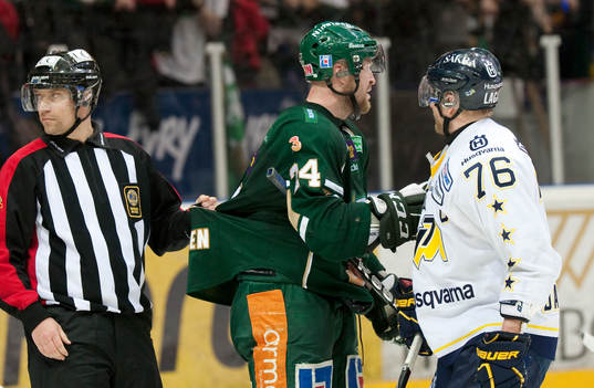Jonas Frögren, Färjestad , Johan Davidsson, HV71