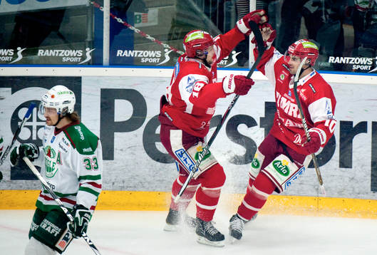 Damien Fleury, Timrå. 1-0. Jubel
