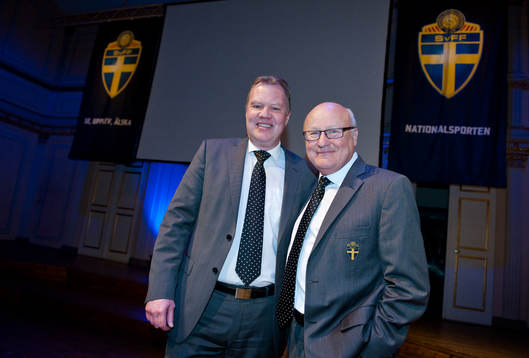 Karl-Erik Nilsson, nyvald förbundsordförande Lars-Åke