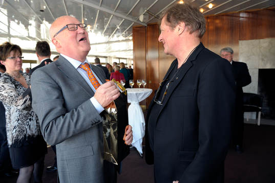 Avtackning av Lars-Åke Lagrell på Operaterassen