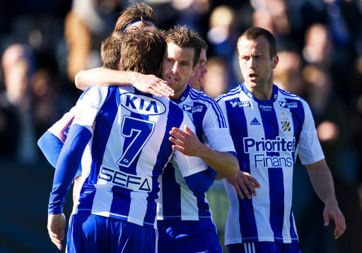 Tobias Hysén och Pontus Farnerud, IFK Göteborg, (Jubel)