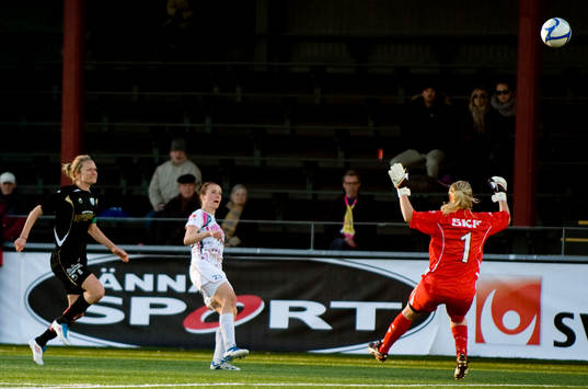 Anja Mittag, LDB Malmö lobbar in matchavgörande 2-1 bakom