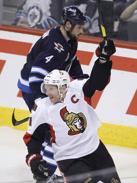 Mar. 26, 2012 - Winnipeg, MB, Canada - Ottawa Senators'