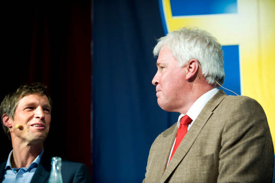 Conny Karlsson, tränare, Helsingborg och Jens Fjellström,