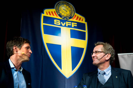 Erik Hamrén, förbundskapten Sverige, och Jens