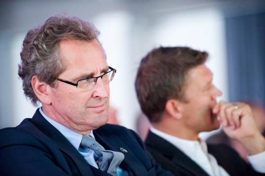 Erik Hamrén, förbundskapten och Marcus Allbäck,