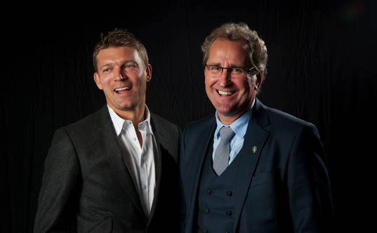 Marcus Allbäck, players manager och Erik Hamrén,
