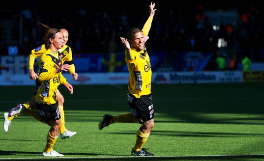 Niklas Hult, Anders Svensson, Elfsborg, jubel, 1-0