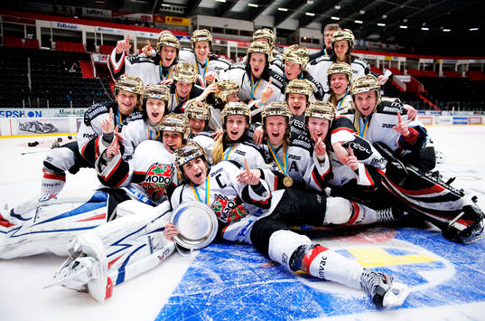 Modo vann SM-finalen med 0-1. Lagkaptenen Erika Grahm, i