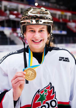Victoria Samuelsson, Modo, med sin guldmedalj. Svenska