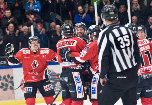 Karlskrona spelare jubel
