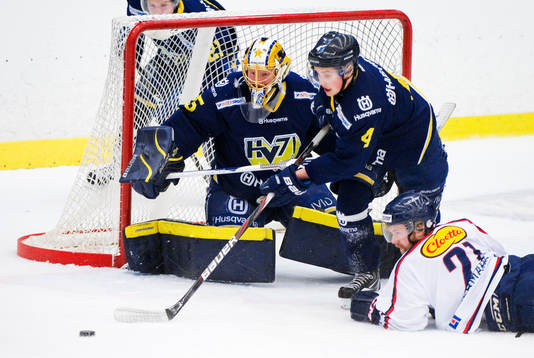 Jonas Gunnarsson, målvakt, Simon Petersson, HV71