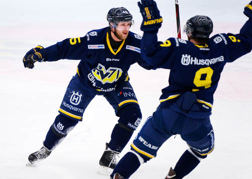 Sebastian Dyk, HV71, jubel, 1-0