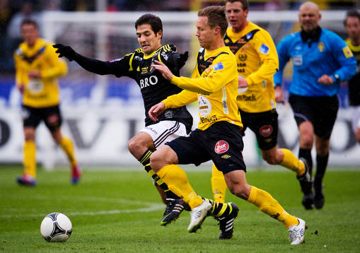 Celso Borges, AIK, och Anders Wikström, Mjällby