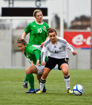 Alex Hurst, Aoife Lennon, Nordirland och Lina Magull,