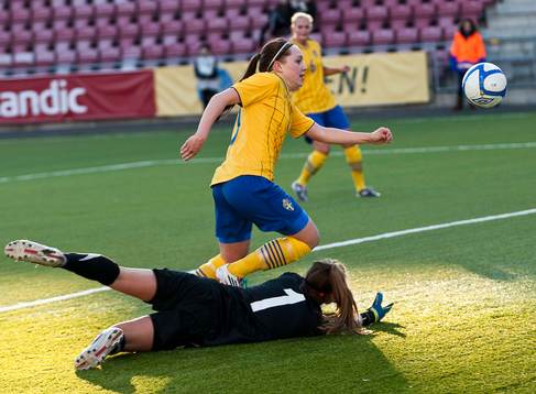 Elin Rubensson, Sverige, gör 1-1