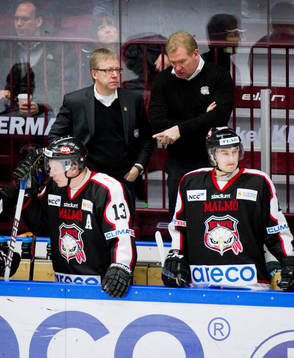 Ulf Taavola, tränare och Patrik Sylvegård, assisterande
