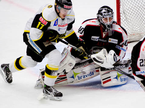 Jonte Berg, Västerås  och Pontus Sjögren, målvakt Malmö