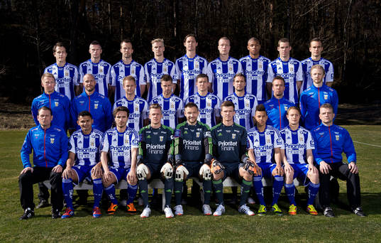 Bakre raden fr vänster: Tobias Hysén, Kjetil Waehler,