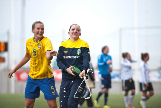 Magdalena Ericsson och Elin Rubensson, Sverige firar EM