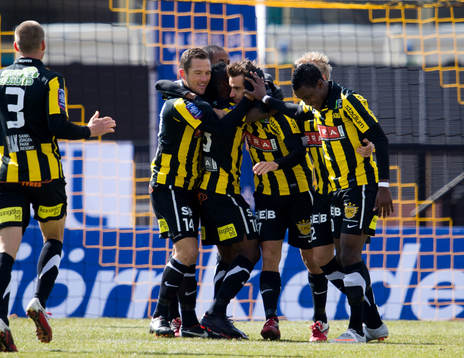 Björn Anklev, Häcken, gör 1-0, jubel