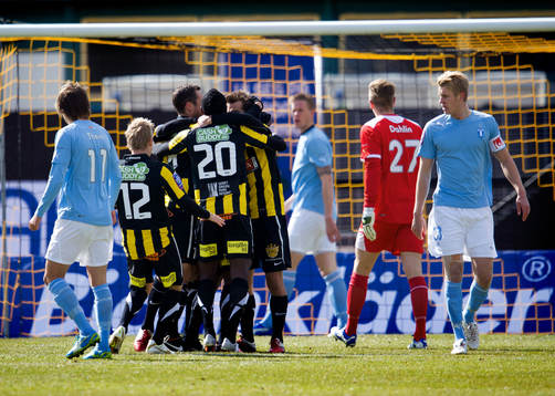 Björn Anklev, Häcken, gör 1-0, jubel