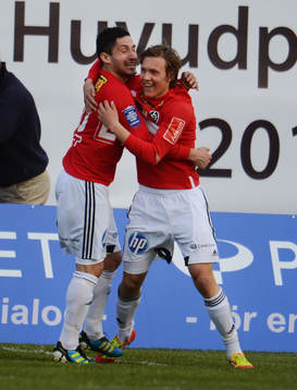 de två målskyttarna Pablo Pinones Arce, Ludwig