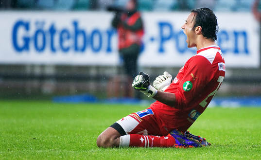 Abbas Hassan, målvakt, Norrköping, jubel