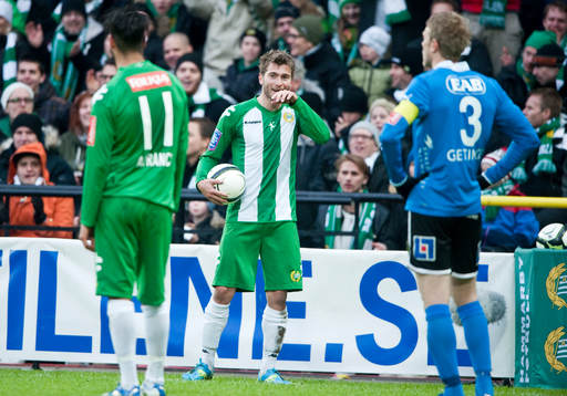 Christophe Lallet, Hammarby skrattar nöjd när publiken
