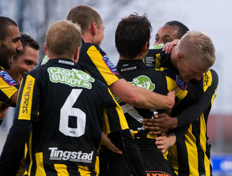 Tom Söderberg, Häcken, gör 2-0, jubel
