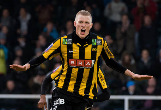Tom Söderberg, Häcken, gör 2-0, jubel