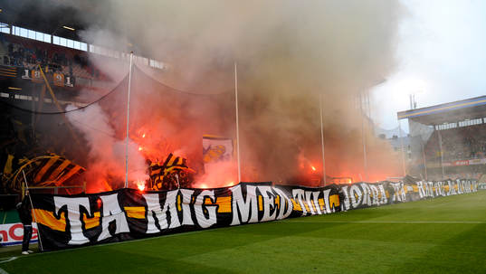 Struligt på norra stå som vanligt när AIK spelar. Denna
