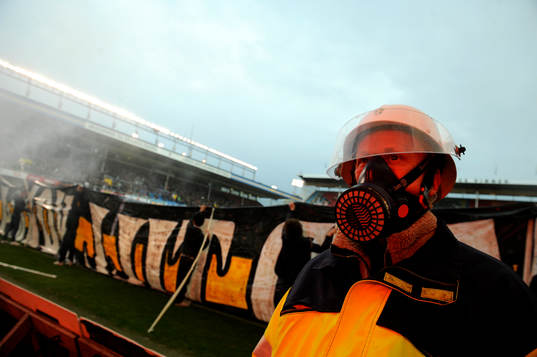 Struligt på norra stå som vanligt när AIK spelar. Denna