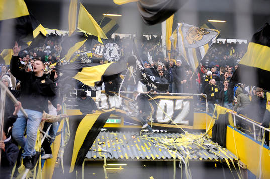 Struligt på norra stå som vanligt när AIK spelar. Denna