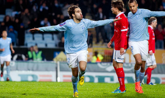 Jimmy Durmaz, Malmö FF jubel vid 2-0