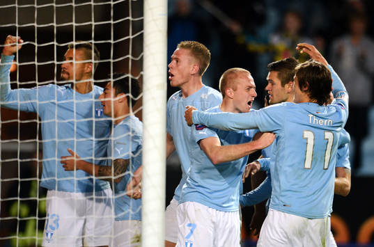 Daniel Larsson, Simon Thern, Malmö FF jubel