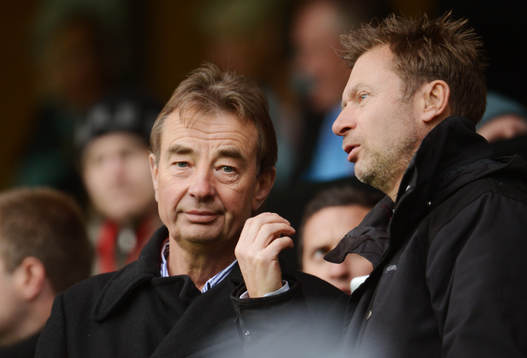 Tom Prahl och Peter Gerhardsson, tränare Häcken på