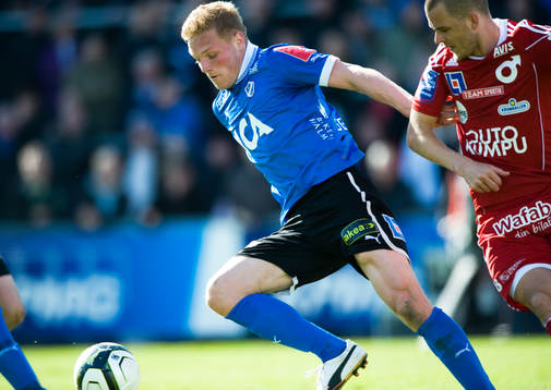 2-målsskytten Gudjon Baldvinsson, Halmstad