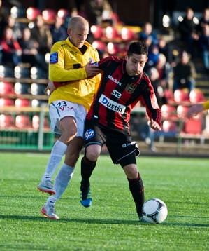 Robin Ganemyr, Falkenberg och Pablo Pinones Arce,