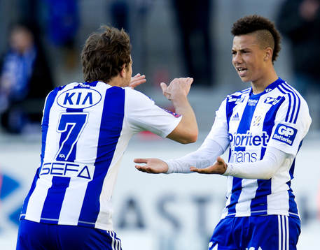 Tobias Sana gör 1-0 för IFK Göteborg. Jubel