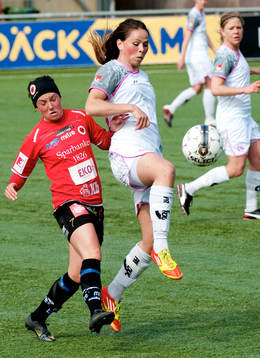 Elin Nilsen, Kristianstad och Sara Björk Gunnarsdottir, LDB
