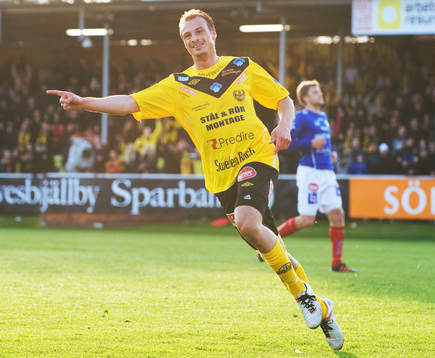 1-0 Pär Ericsson, Mjällby, jubel