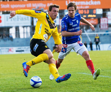 Erton Fejzullahu, Mjällby, och Jesper Arvidsson,